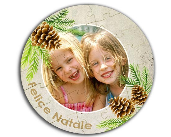 Puzzle masonite con grafica natalizia
