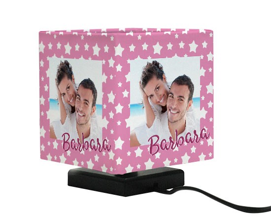 Lampada Quadrata Stelle bianche