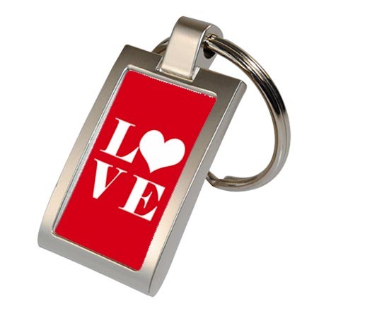 Portachiavi personalizzato con grafica rossa per S.Valentino