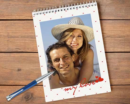 Block Notes A4 spirale con cuori