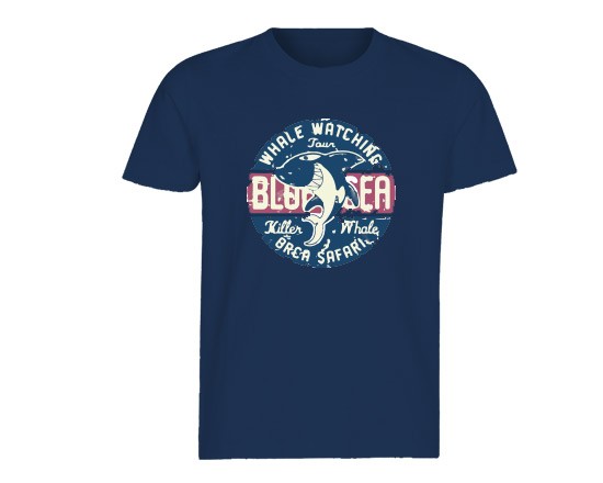 t-shirt bimbo con grafica squalo