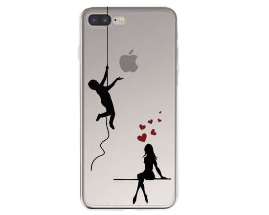 Cover Trasparente iPhone 7 Plus Apple for you con stampa del bianco