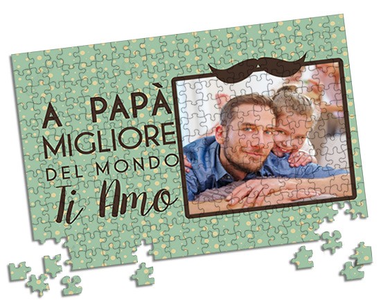 Puzzle A3 con grafica nel colore verde