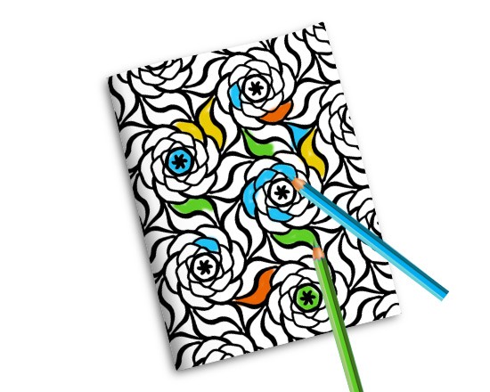 Quaderno Copertina da Colorare Big flowers