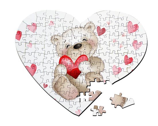 Puzzle cuore A3 Sweet teddy bear