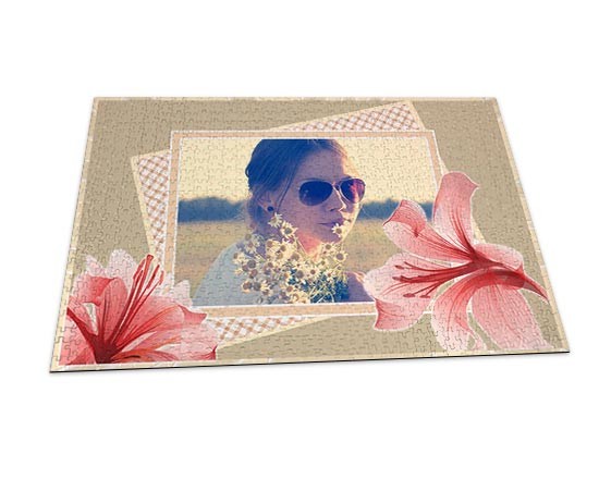 Cornice di fiori per il tuo puzzle
