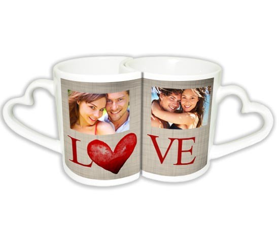 Tazza love con grafica romantica