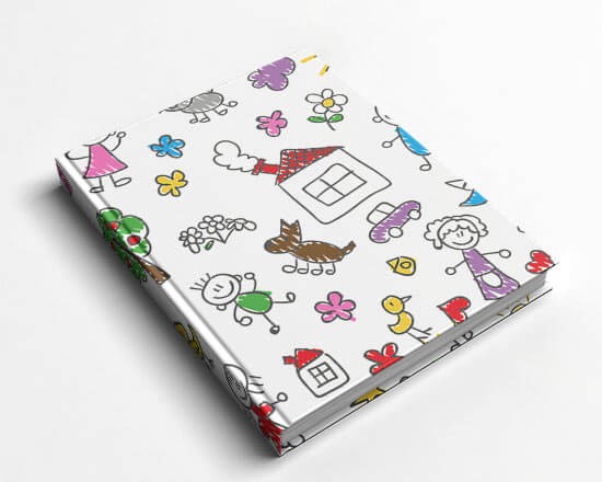 Agenda con disegni stilizzati colorati