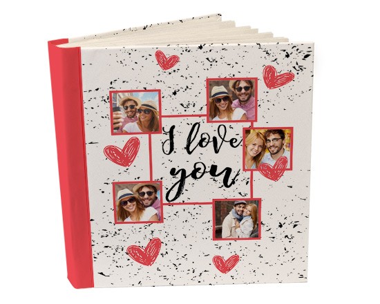 Album 26x30 con tasche I love you collage