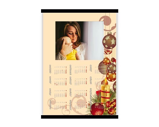 Calendario A3 pagina singola Candela natalizia