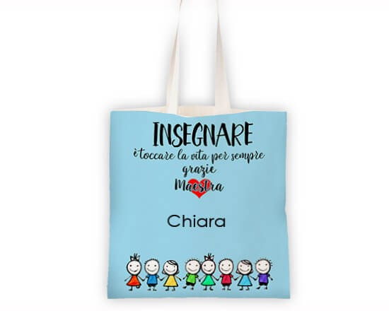 Graziosa borsa con bambini disegnati