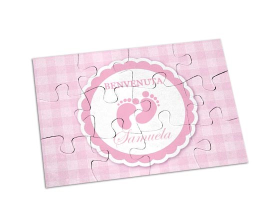 Puzzle magnetici rettangolari Piedini rosa