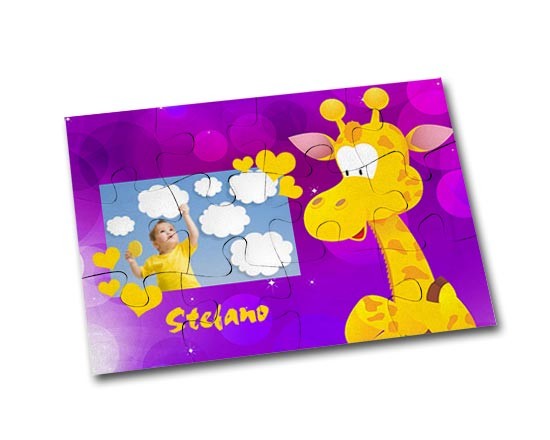 La grafica con la piccola giraffa per il puzzle magnetico