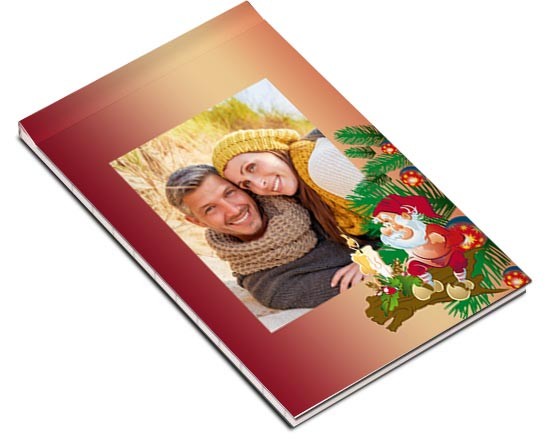 Block notes rigido con grafica natalizia