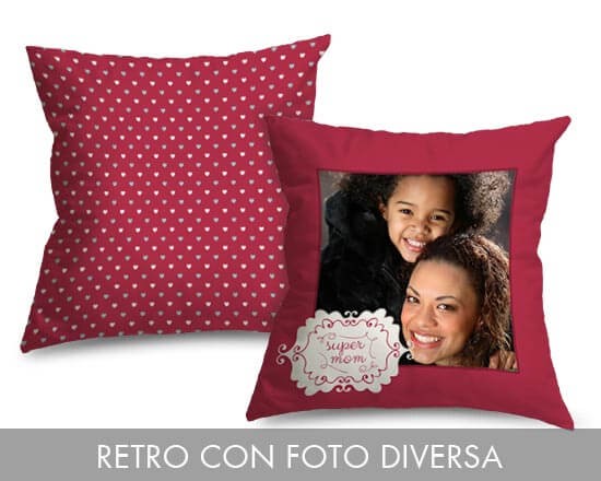 cuscino quadrato personalizzato solo ul fronte