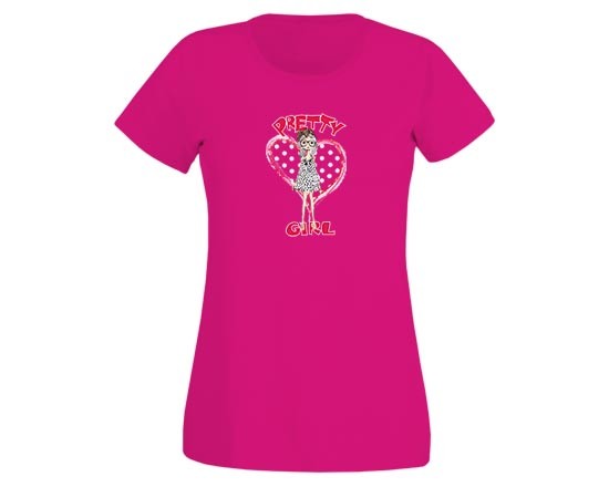 T-shirt da donna in cotone Pretty girl