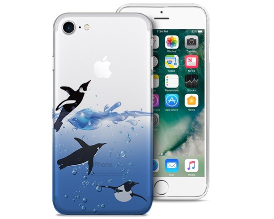 Cover Trasparente iPhone 7 Pinguini