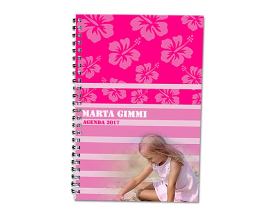 L'agenda dal colore rosa da personalizzare