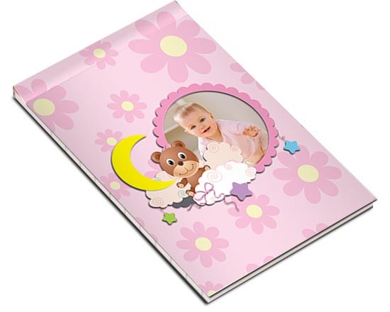 Stampa block notes rigido Orsetto rosa