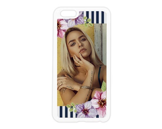 Cover in silicone iPhone 6 plus con grafica a righe