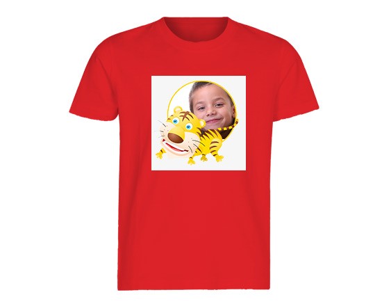 t-shirt in cotone con grafica di tigrotto.