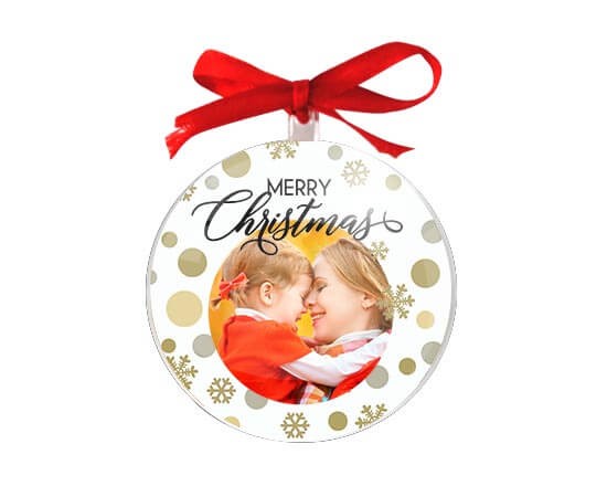 Palla di Natale con pois dorati