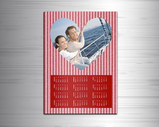 Calendario magnetico A3 Love rigato