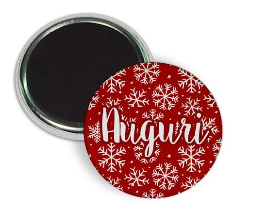 Magnete da frigo rotondo Fiocchi di neve