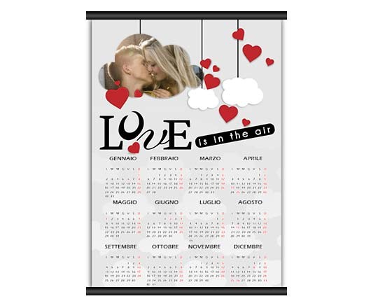 Calendario A3 pagina singola Lovely cloud