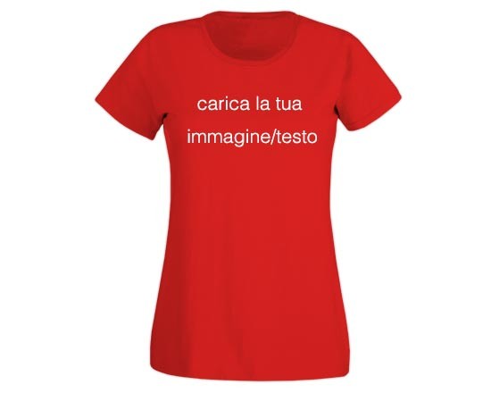 Maglia rossa da donna da personalizzare