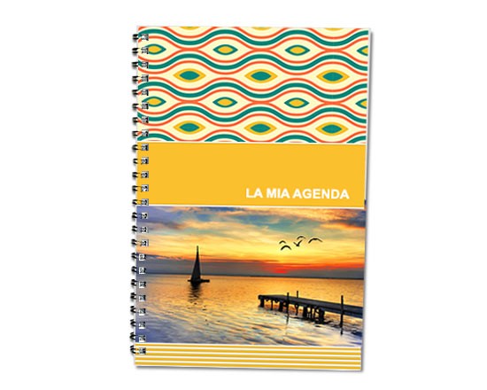 L'agenda dal colore giallo con preziosa spirale