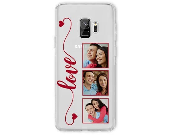 Cover trasparente Galaxy S9 Frame Love