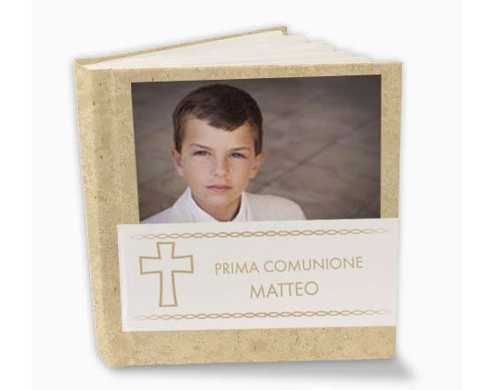 album foto con grafica per la prima comunione