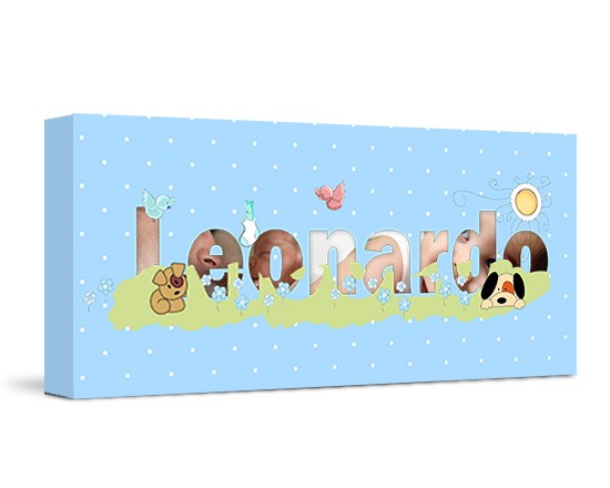 La tela dal nome Leonardo per il tuo bimbo