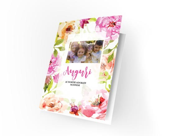 Card con grafica floreale