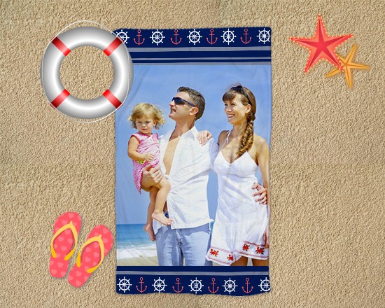 telo mare personalizzato con grafica