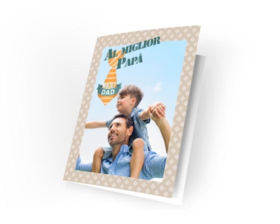 Cards per il papà con grafica con cravatta