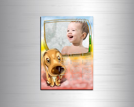 Calendario magnetico A4 Sweet dog