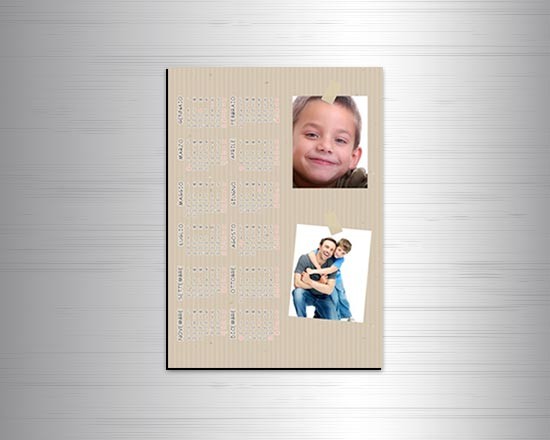 Calendario magnetico A4 Texture rigata
