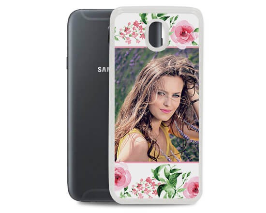 Cover in silicone Galaxy J7 Flowers - 2017