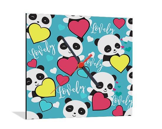 Grafica con panda su foto orologio