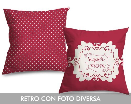 cuscino quadrato personalizzato solo ul fronte