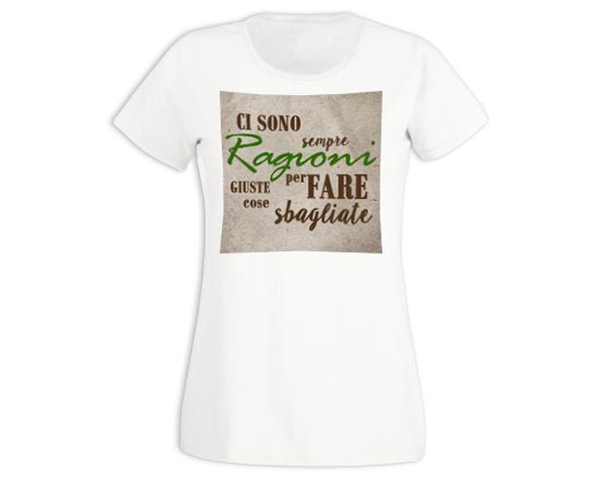 T-shirt donna in cotone Giusto o sbagliato