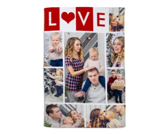 Coperta collage personalizzata con foto e testi