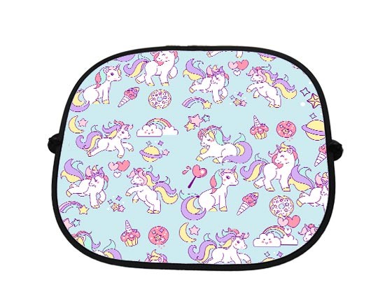 Unicorni colorati per la tua tendina auto mitica