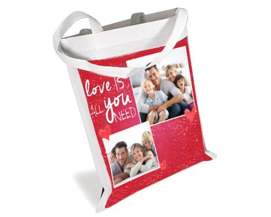 borsa spesa con grafica love