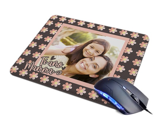 Tappetino Mouse in Pelle Ti amo mamma