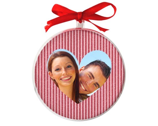 Pallina di Natale tonda Red strips