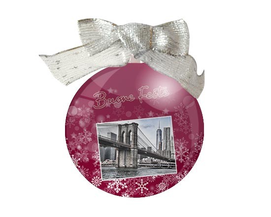 Palla di Natale tonda Buone feste