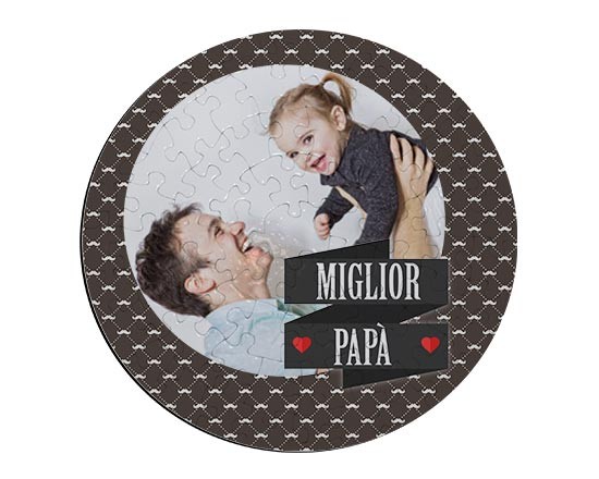 Puzzle rotondo Miglior papà